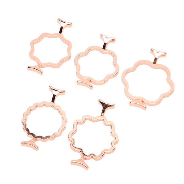 5 stk voksforseglingsstempler roségull sinklegering Tidsbesparende Enkel bruk voksforseglingringer for 0,98 tommer 1,18 tommer stempel