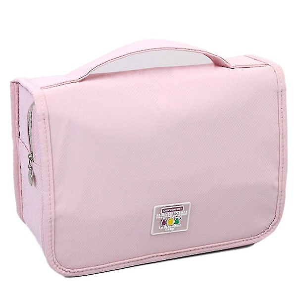 Hängande kosmetisk förvaringsväska Bärbar resväska resväska Kosmetisk förvaringsväska Tvättförvaringsväska Rosa