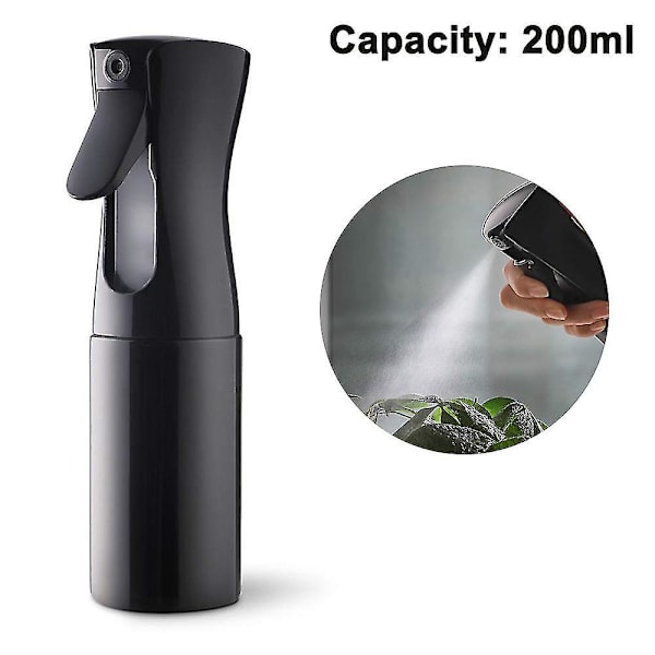 Salon Fine Mist -suihkepullo 200ml Musta Hiusten Suihkepullo