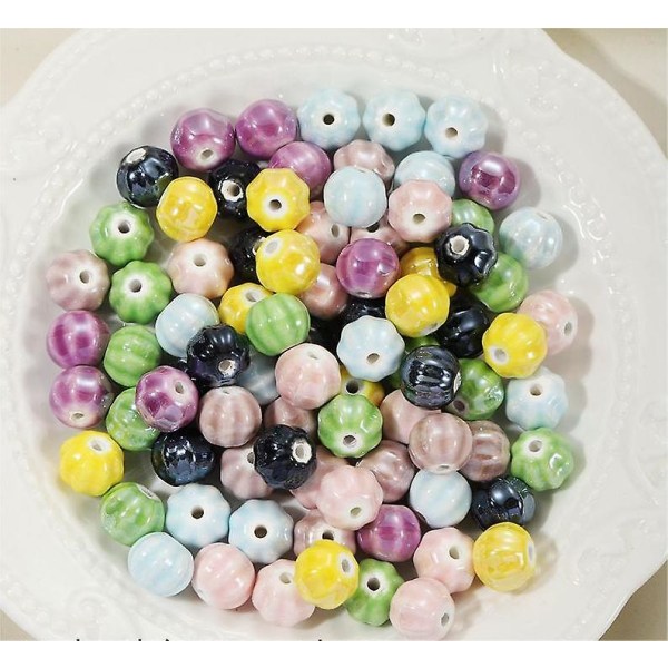 Keramiske perler DIY løse perler veving armbånd halskjede materiale B 20 pieces