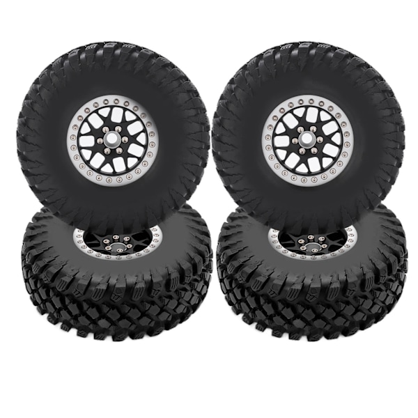 1/10RC Dæk Hud Simulering af Aluminium Legering Hjul Stærkt Greb til 1/10 Scx10 Rr10 Wraith 90048 Sølv Sort