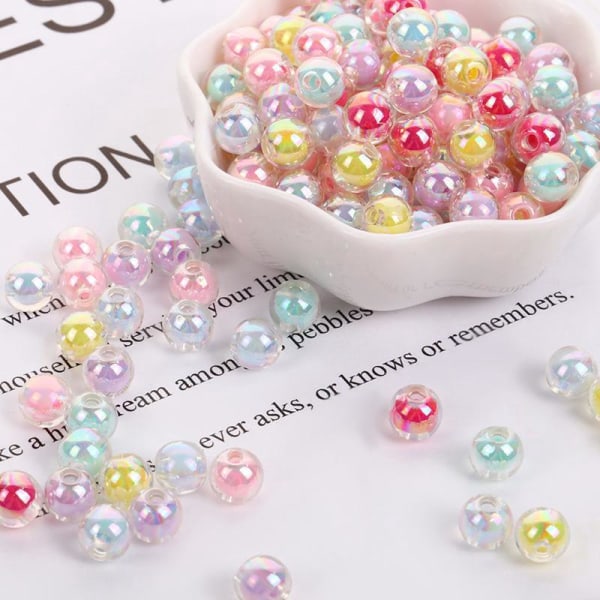 300 farver DIY Halskæde Perler Frosted Beads Hårreb Smykker Tilbehør Materialer
