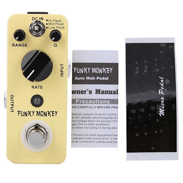 MOOER Funky Monkey Wah-effektpedal med True Bypass-gitarreffektortilbehør