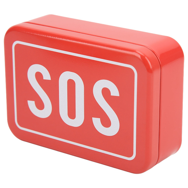 Mini SOS Survival Iron Box Bärbar Field Survival Storage Kit Emergency Tool förvaringsväska för utomhuscamping