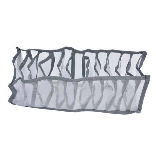 Undertrøjsorganisator Mesh Foldbar Åndbar Multi-celler Sokker Opbevaringsboks til BH Trusser 11 celler