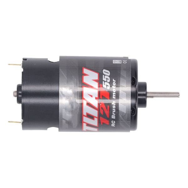 RC Borstad Motor med 1/3 Reduktionsväxellåda 550 Universal Borstad Motor för Elbil Lastbil Båt 12T