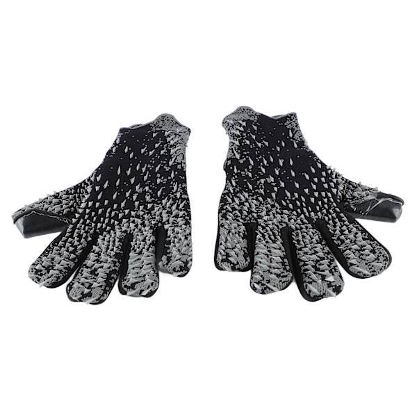Fodboldmålmandshandsker Åndbare Fodboldhandsker Professionelle Anti-Slip Fodboldhandsker Sorte Nummer 8