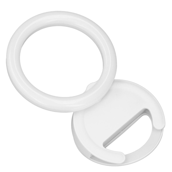 Clip On Ringlys til telefon 180 graders rotation 3 farver LED Selfie Ringlys til telefon Tablets Bærbare computere Hvid