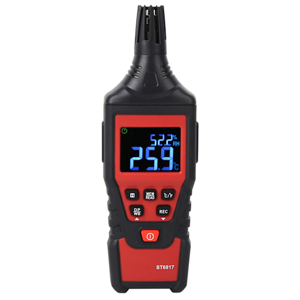 ST6817 Håndholdt LCD Digital Hygro Termometer Temperatur Fugtighedsmåler Måler