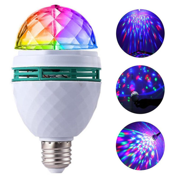 Rgb Led Magic Ball Roterende Pære Stemmekontrolllys Ktv Flash Pære Scenelys