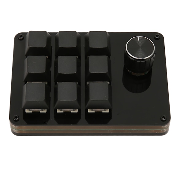 Mini knappsats med 9 tangenter med knopp Makro Mekaniskt tangentbord Hot Swappable blå switch tangentbord Tangentlinjeseparation