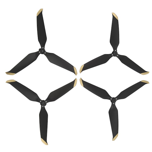 4 stk 3-bladede dronepropeller udskiftning Lav støj dronepropellertilbehør til Air 2Black Gold Edge