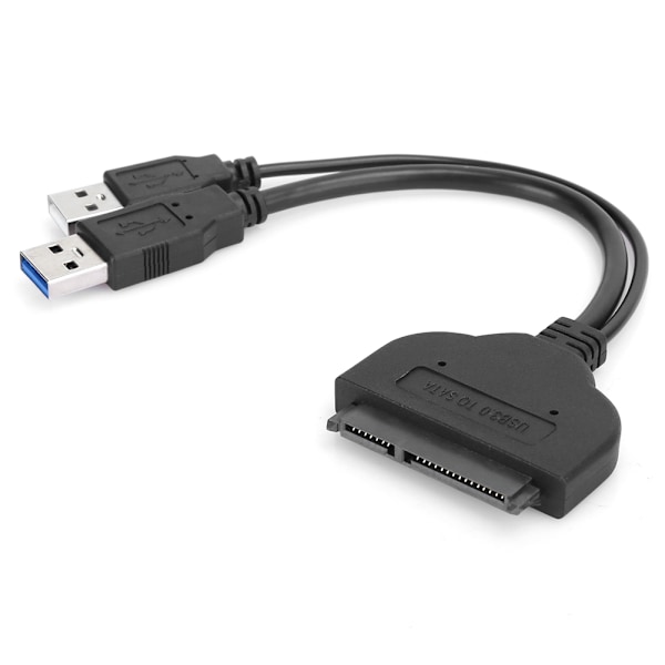 USB3.0 til SATA-kabel Datamaskin tilkoblet harddisk konvertering Dataoverføring C0108Svart