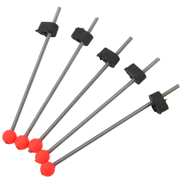 5 STK Mini Vinter Isfiskespø Toppspids Bærbar Udendørs Fiskespø Rød Ball Spring Tips