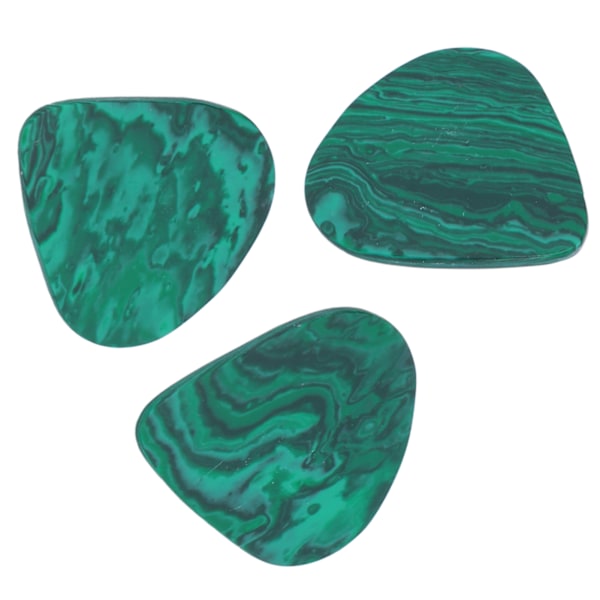 3 stk Malakit Guitar Picks Plektrum Tyk Guitar Plektrum Instrument Plektrum Tilbehør