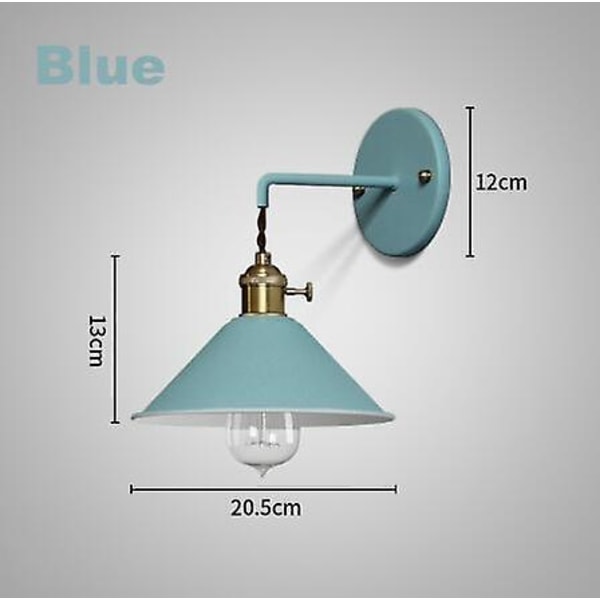 Vägglampa Modern vägglampa Färg Vägglampa Vindsvägglampa med tänd- och släckljus Amerikanskt lantligt vardagsrum Arbetsrumslampa (utan lampor) Blue