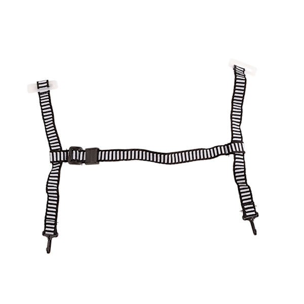 Hard Hat Hakkestropp Y-form 28 cm utvidbar svart hvit fargeblokkering Universal med 4 faste punkter for sikkerhetshjelm
