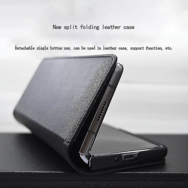 Skinndeksel til Samsung Galaxy Z Fold 2 5g Leather Black