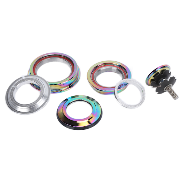 LeBycle Mountainbike Headset Farverige Vejcykel Dobbelt Leje Headset 28.6x44‑55x30/39.8mm 28.6 Lige 1.5 Konisk Rør Headset