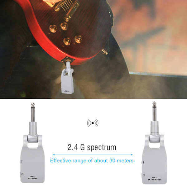 WP-1 2.4G trådløst gitarrsystem sendermottaker for elektrisk gitar