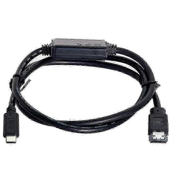 ESATA til USB C værtskabel han USB C til ESATA ESATAp harddiskkabel kompatibel med bærbar computer Black