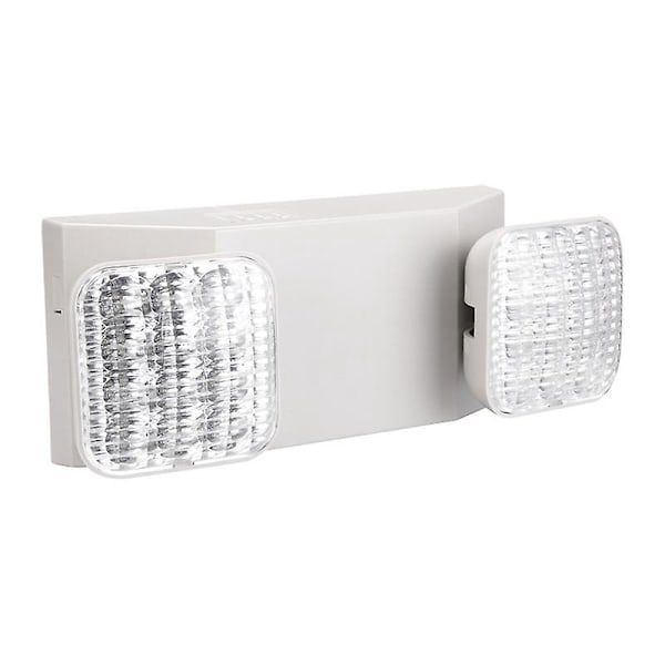 Nødlys: 2 LED 3W Lamper, Kvadratisk Design, Elfenbenshvid - Udgangsevakueringslys