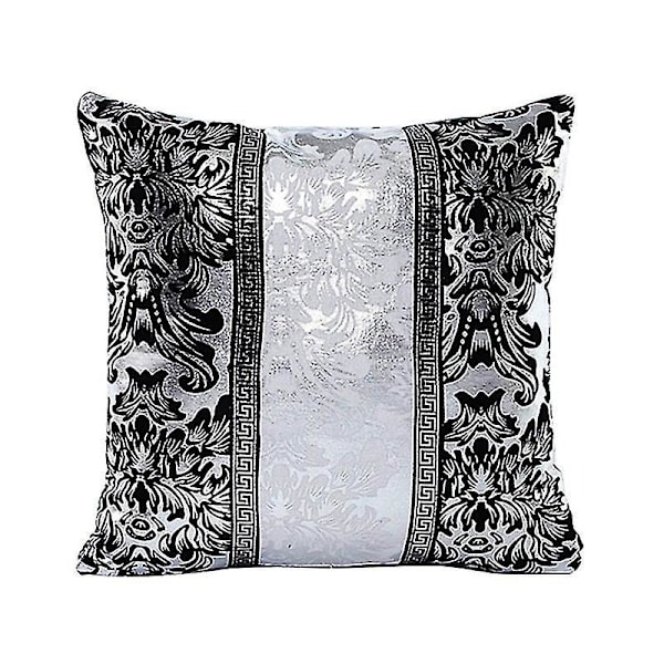 Luxury Black Silver Pillowcase for Home Sofa Car Bed Decor