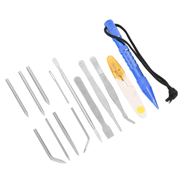 14 stk/sæt Paracord nåle Stickværktøj Paracord sticknåle sæt Armbånd DIY Kit Blå
