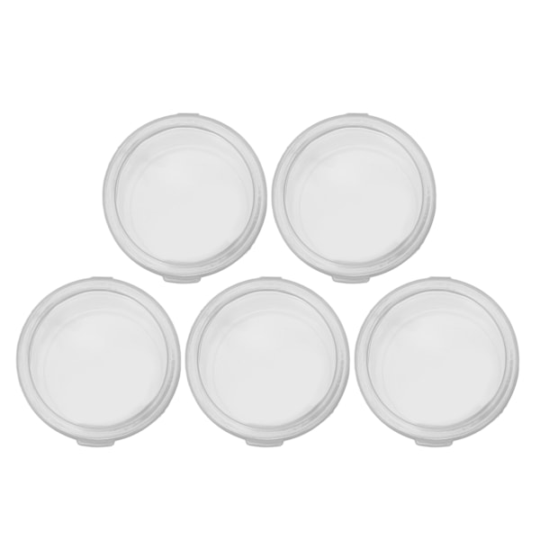 5 stk svamp gjennomsiktig oppbevaringsboks Multifunksjonell bærbar rund klar liten plastbeholder for små gjenstander håndverk