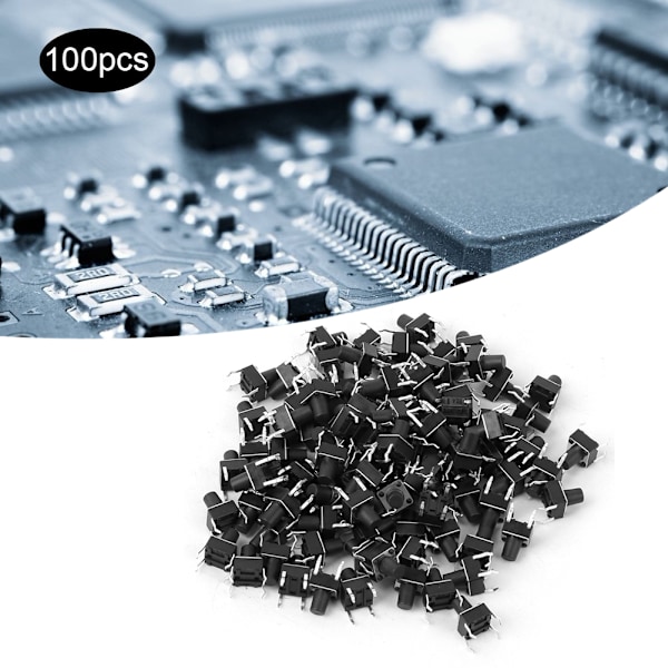 100 st Momentary Taktil Push Button Switch Mini Micro Tact Switch Tillbehör 6 x 8 mm