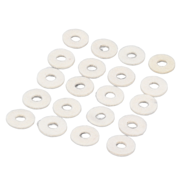 20 stk Trompetfilt Brusreducerende Slidstærk Elastisk Trompetventil Filtpuder Beige