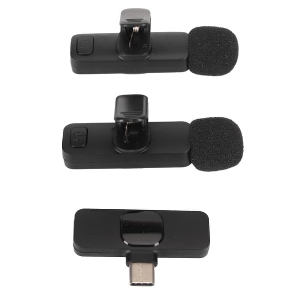 【NX】Trådløs Lavalier Reversmikrofon 1 til 2 Støjreducerende Type C Interface Mini Trådløs Clip-On Mikrofon til Interview