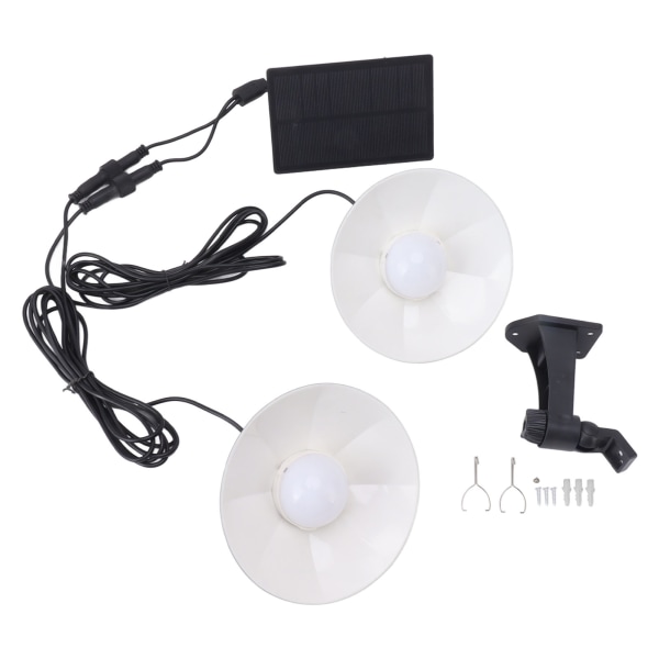 Solcellslampor LED-hänglampa Dubbelhuvud Hänglampa för kök Hallway Matrum Sovrum