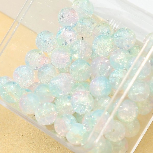 Lyseblå og lys pink smykker protein kalcedon perler løse perler 12mm håndsnor armbånd blue and pink 50 capsules