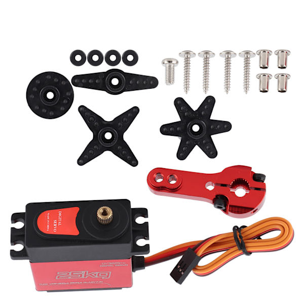 QY3225 25KG vattentät metallutrustning digital servotillbehör Passar för 1:8/1:10 RC-bilbåt