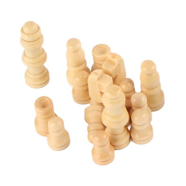Schack- och damspel i trä 3-i-1 - 24cm x 24cm