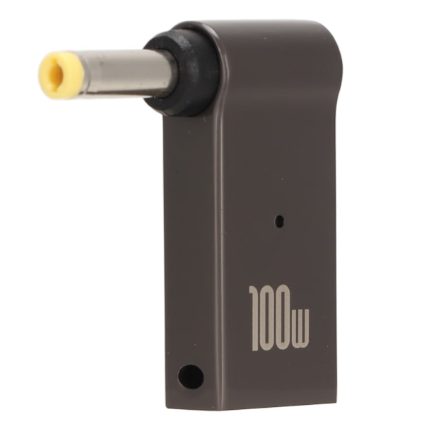 Typ C hona ingång till likströmsadapter PD Snabbladdningschip Aluminiumlegering Material Armbågsdesign 100W strömkabel för bärbar dator 4,8x1,7 mm