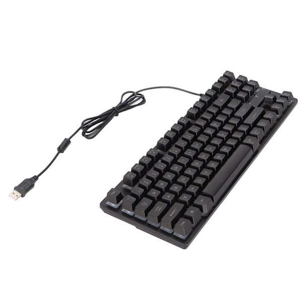 Mekaniskt tangentbord Känsligt utlösande Lättviktsbärbar tvåfärgssöm PC-tangentbord för stationär bärbar dator Svart