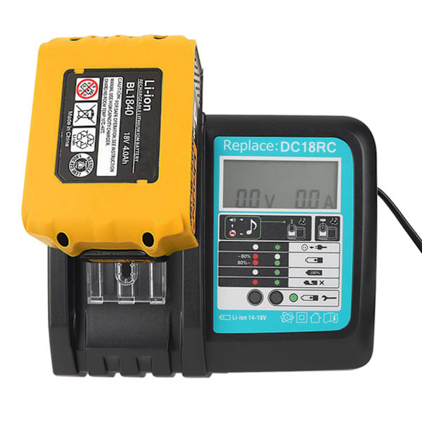 DC18RC Li-Ion batterilader med skærm til Makita 14,4-18V BL1815 BL1415 BL1460 (AU-stik 100-240V)