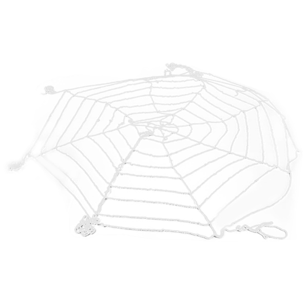 3,6 m spindelnät Halloween-dekorationer Vitt runt nät Spöklika spindelnät för utomhusfest inomhus