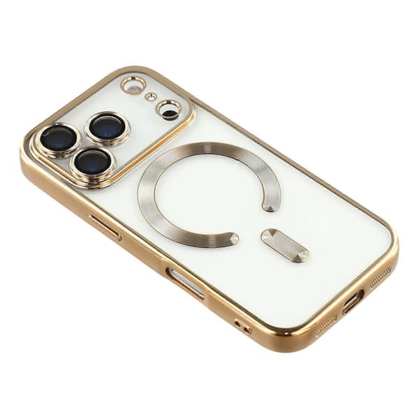iPhone 17 Pro Max Deksel Kompatibelt med MagSafe Fullstendig Kamerabeskyttelse TPU Telefondeksel - Gull iPhone 17promax