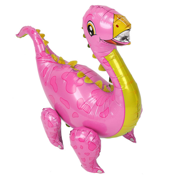 Dinosaurie Ballong Sæt Aluminiumfolie 93 cm Oppustelig Søde Dyr til Fødselsdagsfest Dekoration Rosa