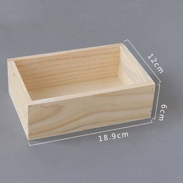 Desktop Bambu Box Organizer Trä Förvaringslåda Enkel Förvaringslåda