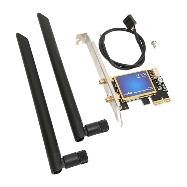 1200Mbps PCIEx1 WIFI-kort-adapter Bluetooth 4.0 2,4Ghz 5Ghz Dual Band WiFi-netværkskort-adapter til PC