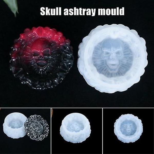 Skull Silikon Askebeger Mold Resin Making Lysholder Mold Casting Epoxy Craft
