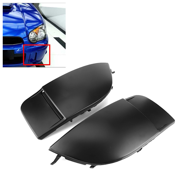 Pari etusumuvalon kehyksen lampunsuojusta sopii Subaru Impreza STI WRX 04-05 Mattamusta