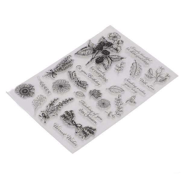 Tydelige stempler Tydelige aftryk Flere mønstre Genanvendelig transparent stempel til at lave invitationer Dekoration DIY-kort