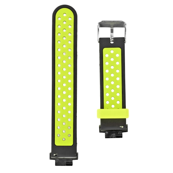 Silikonarmband Mjukt andas dubbelfärgsersättningsurarmband för Amazfit Verge Lite (svart grön)