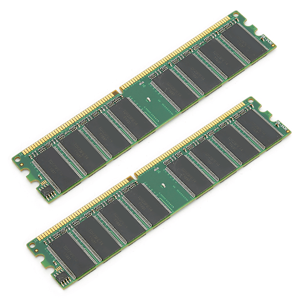 2 stk. Minnemodul Stasjonær Datamaskin for AMD Dobbeltsidig 16-Korn DDR 1GB 400Mhz PC3200