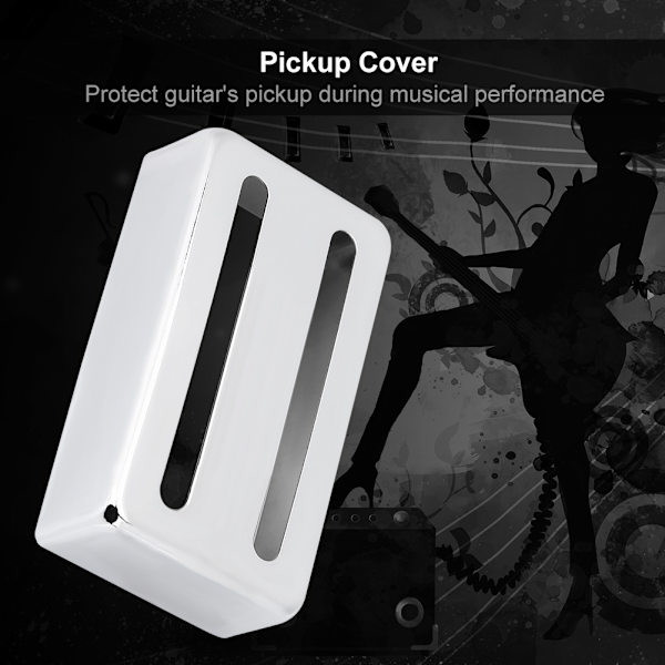 Två spår metall gitarr pickup väska Mässing Humbucker skydd för elgitarrer Silver